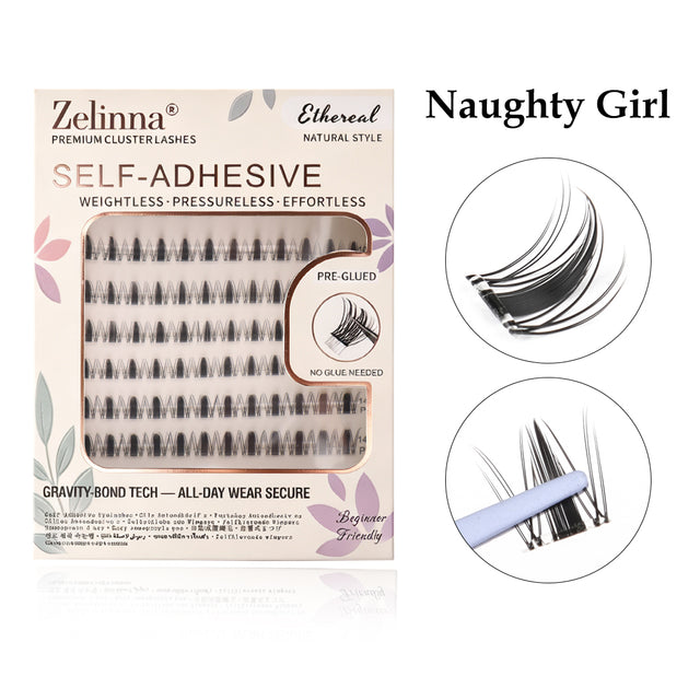 Zelinna Naughty Girl Glueless Wimpern-Clusters | Spiky Wispy
