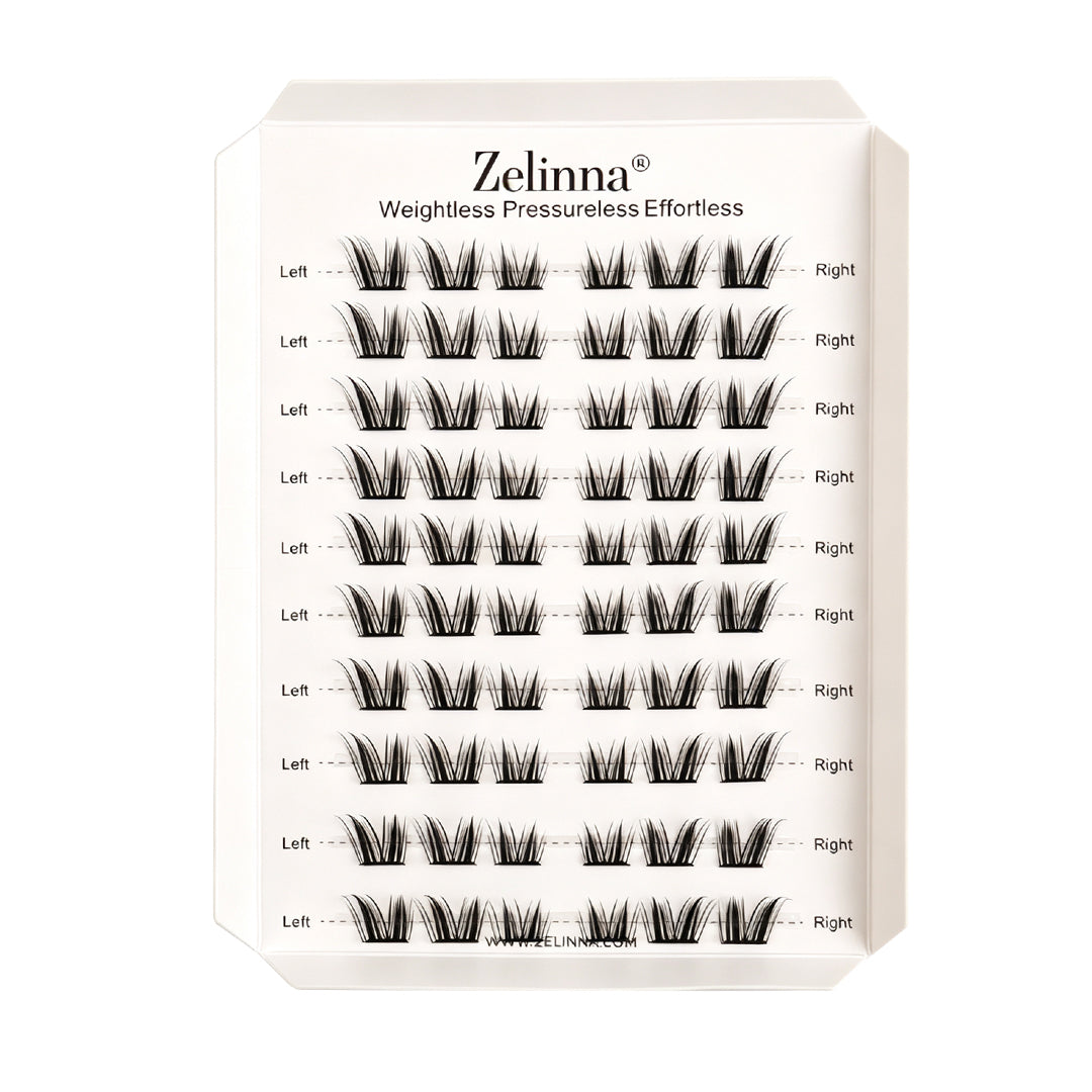 Zelinna Foxy Princess Glueless Lash Clusters | Spiky Wispy