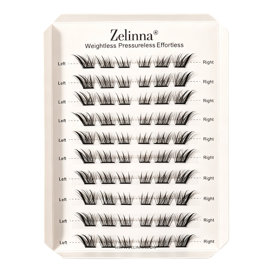 Zelinna Foxy Queen Glueless Lash Clusters | Wispy Fox Eye
