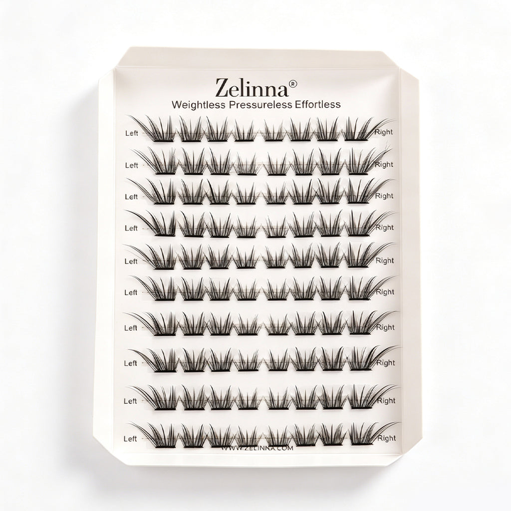 Zelinna Frost Fox Glueless Lash Clusters | Soft Wispy