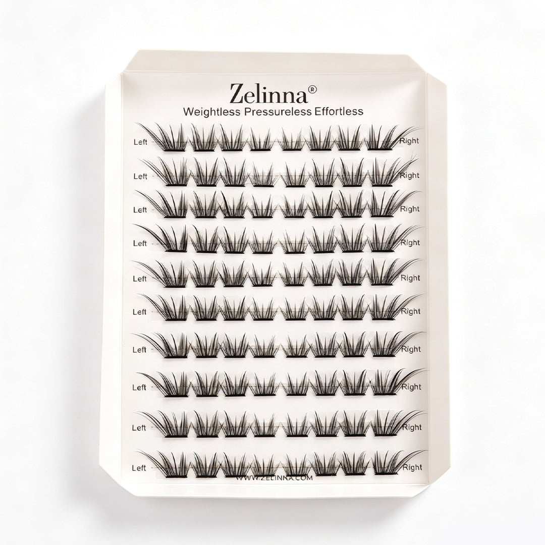 Zelinna Frost Fox Glueless Lash Clusters | Soft Wispy