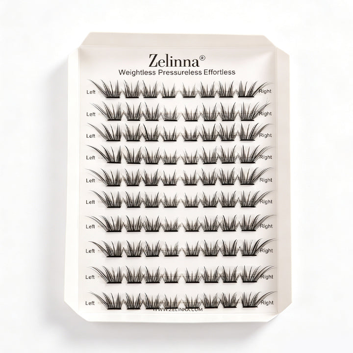 Zelinna Frost Fox Glueless Lash Clusters | Soft Wispy