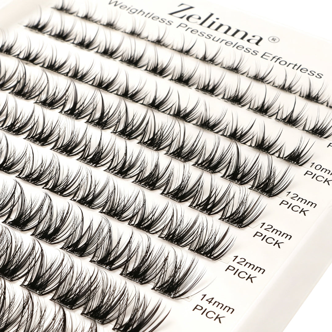 Zelinna Airy Whisp Glueless Lash Clusters | Natural Wispy