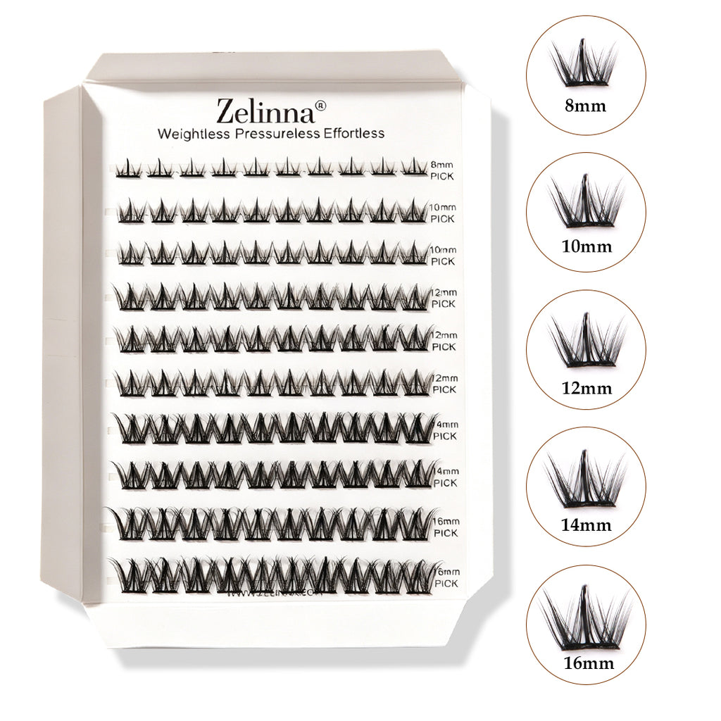 Zelinna Puppy Eyes Glueless Lash Clusters | Doll Eye Natural