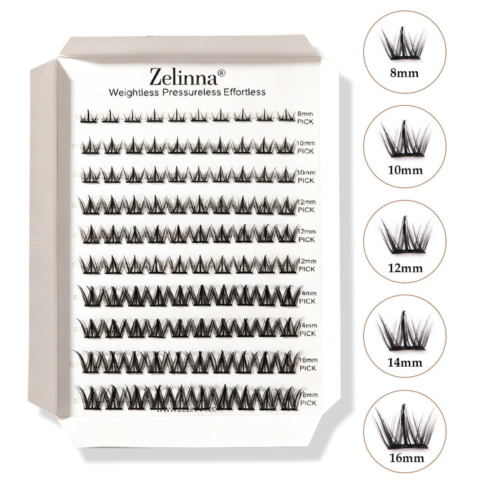 Zelinna Puppy Eyes Glueless Lash Clusters | Doll Eye Natural