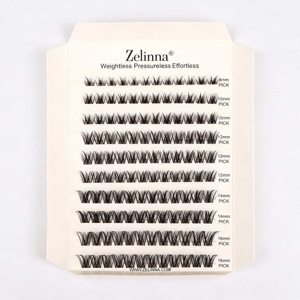 Zelinna Airy Whisp Glueless Lash Clusters | Natural Wispy