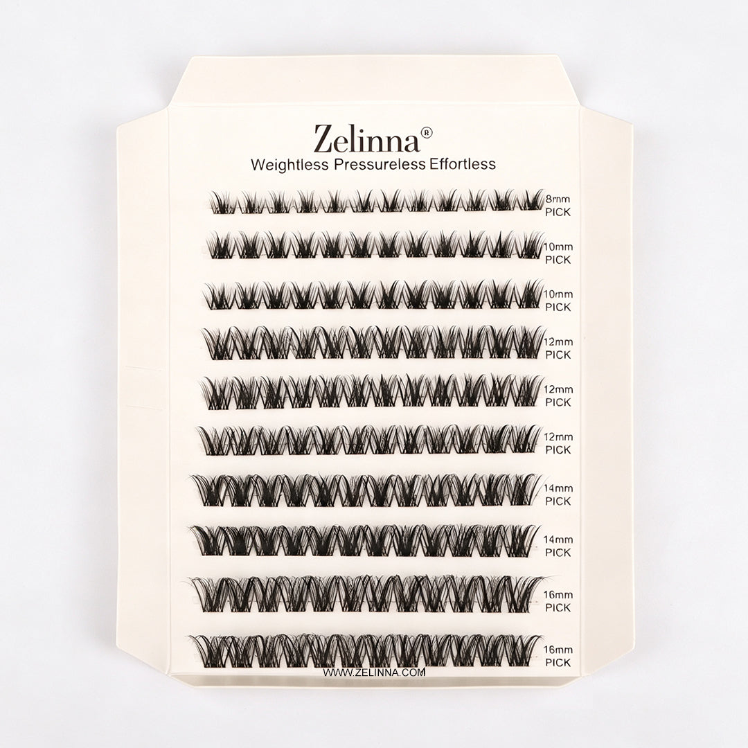 Zelinna Airy Whisp Glueless Lash Clusters | Natural Wispy