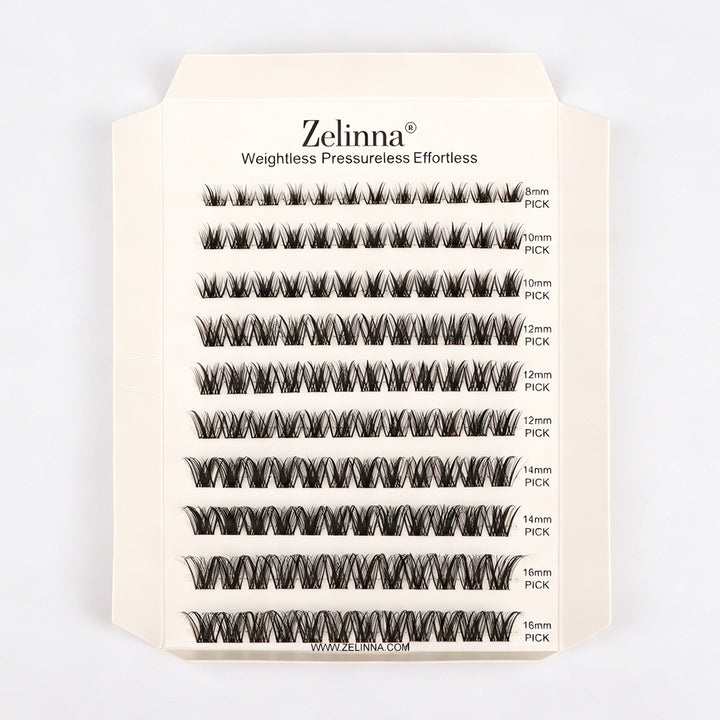 Zelinna Airy Whisp Glueless Lash Clusters | Natural Wispy