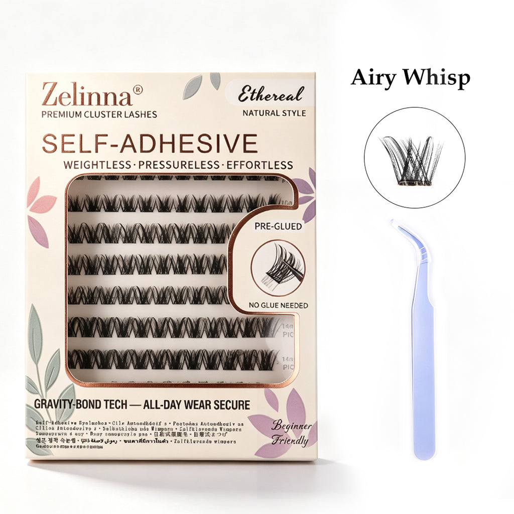Zelinna Airy Whisp Glueless Lash Clusters | Natural Wispy