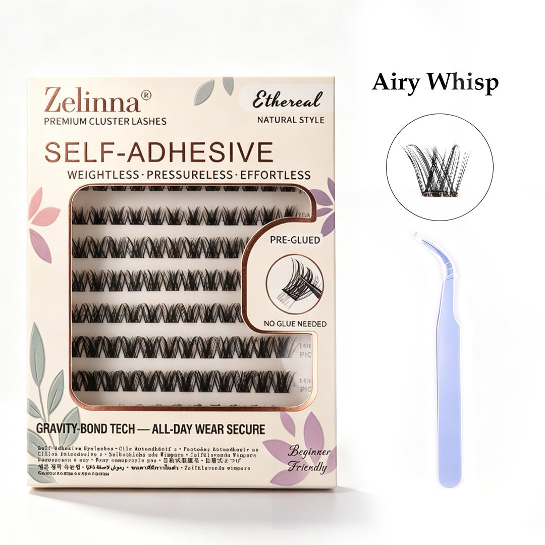 Zelinna Airy Whisp Glueless Lash Clusters | Natural Wispy