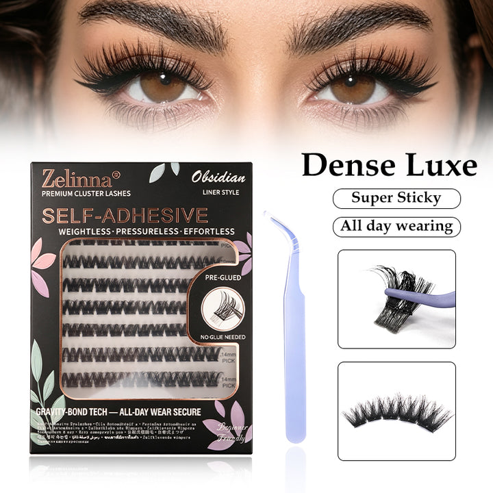 Zelinna Dense Luxe Glueless Lash Clusters | Volume Lashes