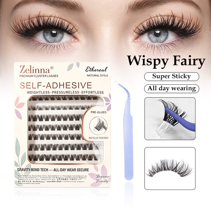 Zelinna Whispy Fairy Glueless Lash Clusters | Wispy Volume